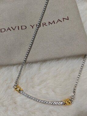 David Yurman Silver and Gold Necklace